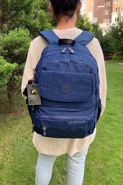 DodoButik Water Resistant Navy Blue Backpack