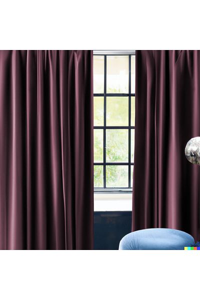 MebelPort Curtain Blackout Curtain 100% Luxury Blackout Dark Powder Double Sided