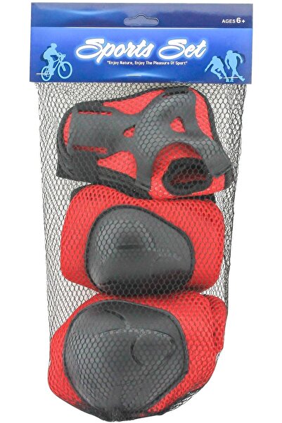 MEGA Kırmızı Siyah Dizlik Dirseklik Q830-9