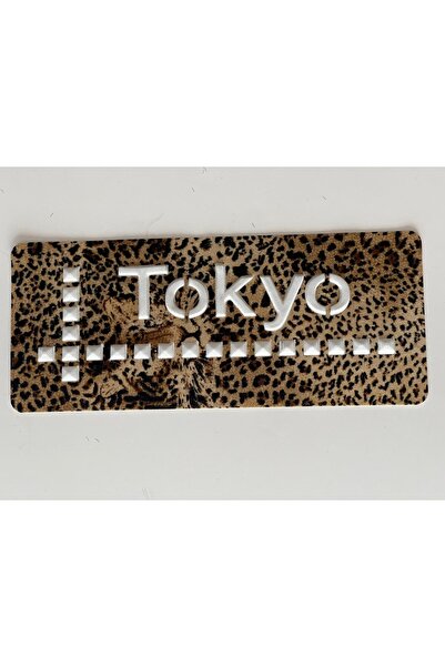 Gönülden Tasarım 21x9 Cmtokyo Aplicație cu text în relief leopard