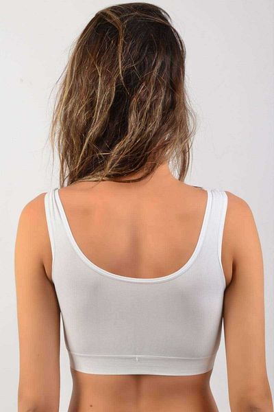 Elite Life Mlvx Elite Life Γυναικείο Λευκό Bustier 772 Blsm με στήριγμα σφουγγαριού