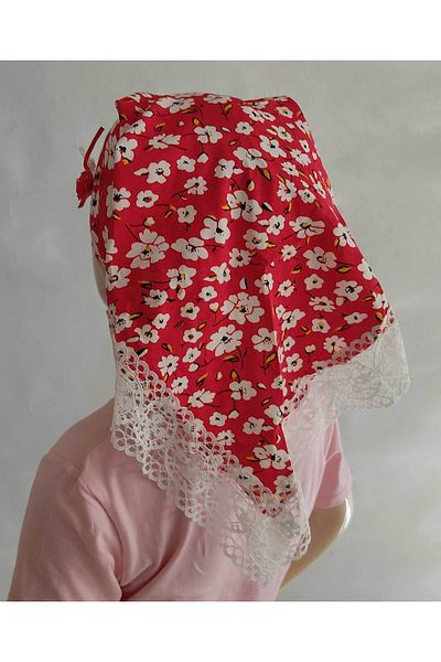 Estela Practical Bone Bone Models Bone Ready Turban Ready Bone with Flowers Red