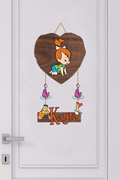 Baby Room Wooden Door Ornament with Gravel Design