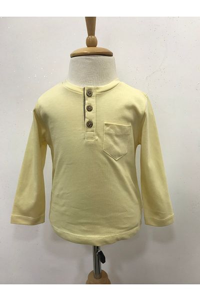 Çikoby Baby Boy Front Placket Button T-Shirt
