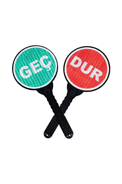 Genel Markalar El Tipi Dur-Geç Levhası – Çift Yönlü, Reflektif, Ergonomik Saplı 1 Adet