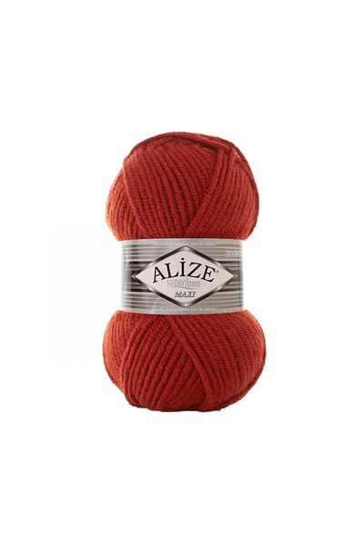 Alize Superlana Maxi 25% Μαλλί - 75% Ακρυλικό / 100 gr - 100 M Weft Beanie For Knitting 036 Tan