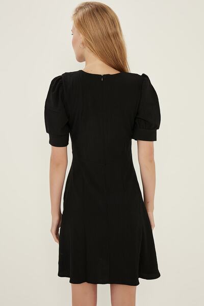 MEECY Γυναικείο Μαύρο Πλεκτό Φόρεμα