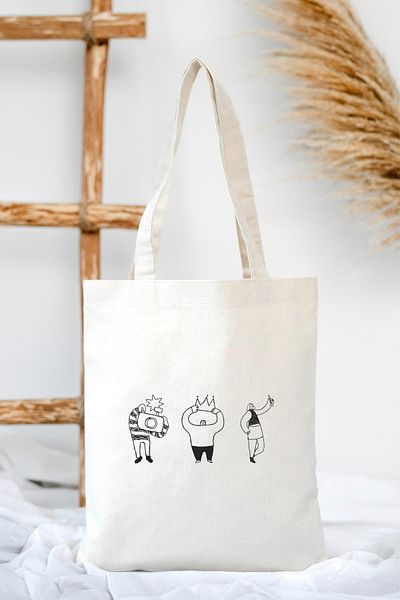 feinas Canvas Tote Bag - Humans (35x40cm - 320gr 100% βαμβάκι)