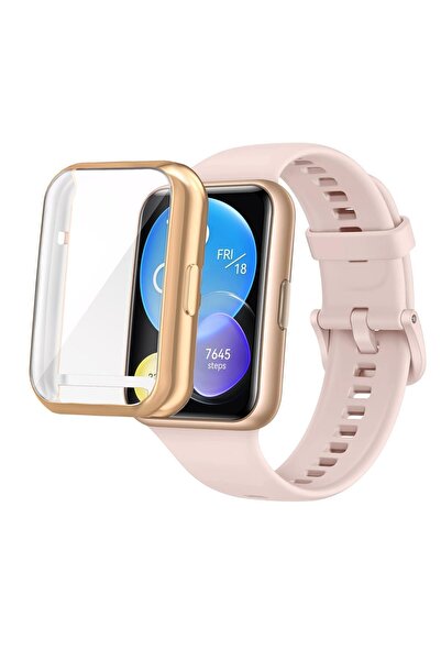 AktarMobile Huawei Watch Fit 2 Ekran Koruyucu & Kasa Koruma 360° Full Body Ga...