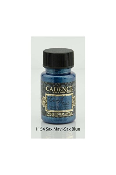 Cadence Textile Metalik Kumaş Boyası 50 ml 1154 Saks Mavi