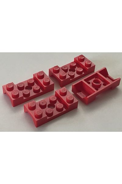 LEGO Original Accessory Custom Moc Mudguard 2 X 4 Automobile Red Fender 2 Pieces Will Be Sent