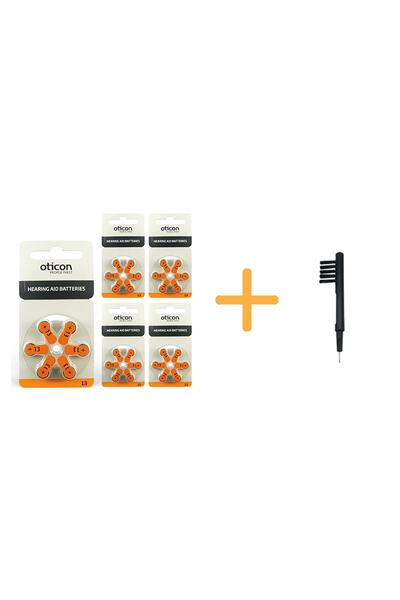 Oticon 13 Numara Işitme Cihazı Pili (5 Paket X 6= 30 Adet) + Hediye Mıknatısl...