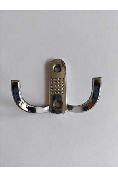 ELMA TASARIM -noktalı Portmanto Askı Küçük-(6 ADET)-dolap Ve Mobilya Askısı (KROM) Vidalar Dahil