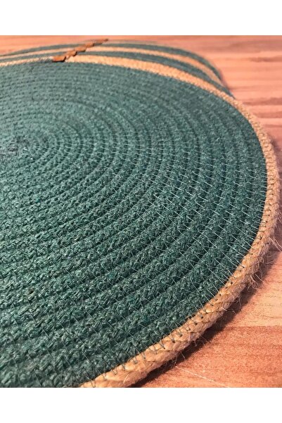 AYŞE SERHOŞOĞLU HOME DESİGN 6 Pieces Placemat, Charger Set, Plate Mat, Silicone-Free, Machine Stitched