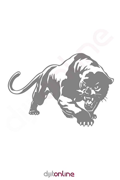 Dijitonline ملصق سيارة من نوع Panther Panther Tiger Puma مقاس 25 × 17 سم