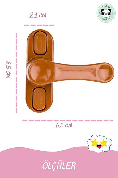 Pandogo Window Lock 8 Pieces Door and Window Safety Apparatus Security Product Lock Open Coffee