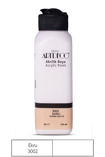 Artdeco Akrilik Boya 140 Ml. Şişe Ekru Renk Kodu: 3002