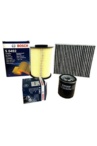 Bosch Ford Focus 3 1.0  Uyumlu Motor Benzinli Filtre Bakım Seti Hava+yağ+polen
