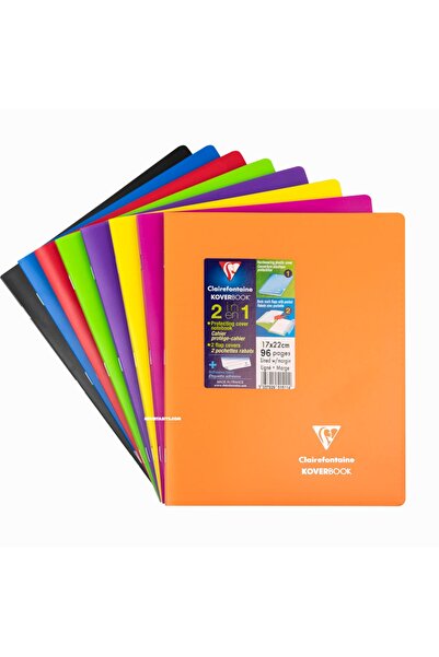 Clairefontaine Koverbook 17x22 Cm Çizgili Defter Çeşitli Renkler