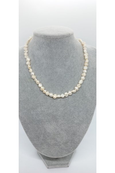 ASLIPEARL JEWELRY FASHION Real Natural Pearl Necklace with Silver Plated