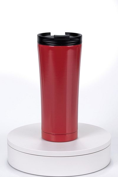 Verahed Ergonomic Double Layer Leak Proof Vacuum 304 Stainless Steel 500ml Red Thermos Cup