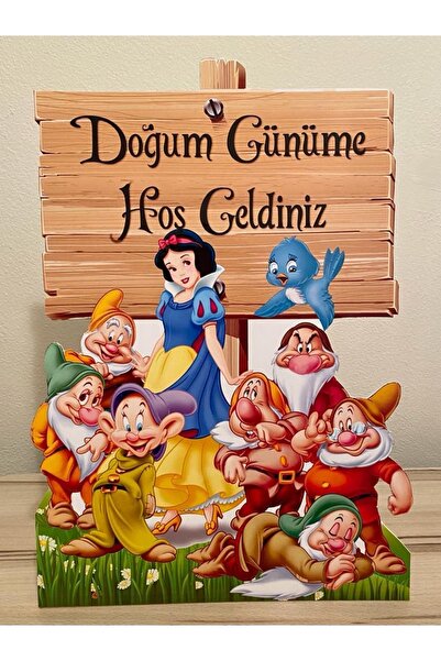 Pamuk Prenses Masaüstü Ayaklı Karşılama Panosu