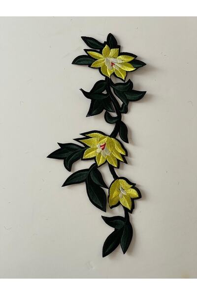 Gönülden Tasarım 12x34 Cm Aplicație Broderie Floare Frunze și Ramuri