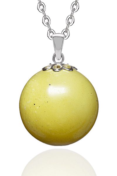 Tesbih Atölyesi Certified Yellow Quartz Natural Stone Necklace