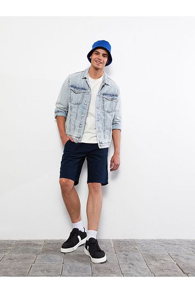 LC Waikiki Leinenshorts für Herren mit Standardmuster