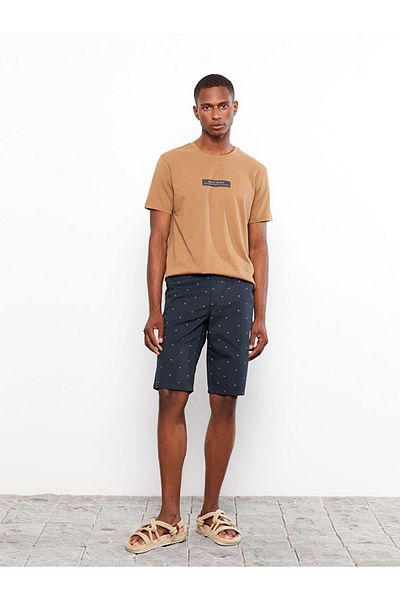LC Waikiki Gemusterte Slim Fit-Shorts für Herren