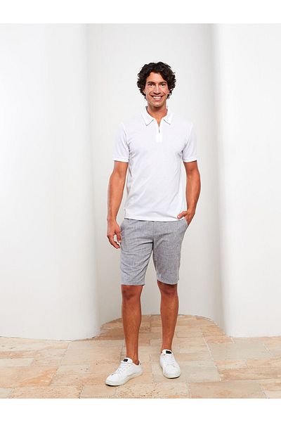 LC Waikiki Leinenshorts für Herren mit Standardmuster