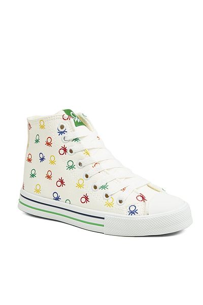 Benetton ® |   Bn-30734 - 3374 Alb - Pantofi sport pentru dama