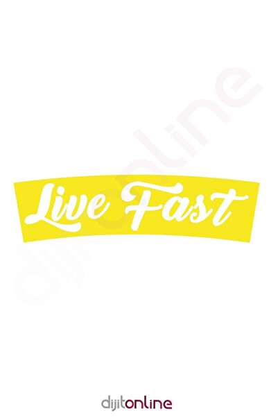 Dijitonline ملصق زجاجي للسيارة من لايف فاست مقاس 30 × 8 سم