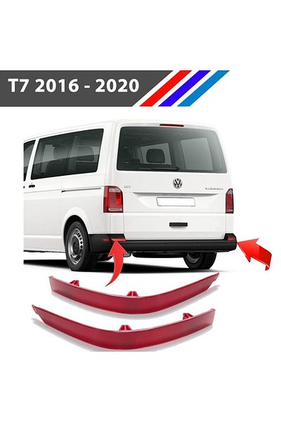 ZETOTO Rear Bumper Reflector Left Right for Transporter T7 Set 2016 - 2020 M2432