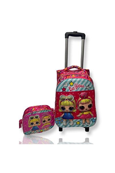 Zirve Ortopedık Çekçekli Tekerlekli Çanta Pembe