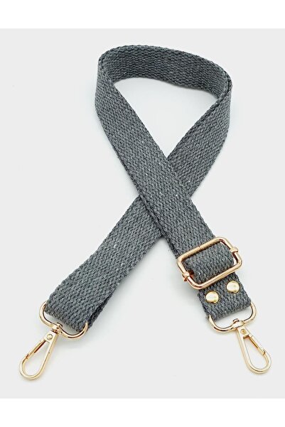 angel çanta aksesuar Pamuk Kolona 120x3 cm tamno siva sa svetlozlatnim metalom