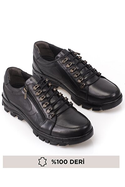 maximoda Чоловічі повсякденні черевики з натуральної шкіри з чорною блискавкою PRA-141957-372606