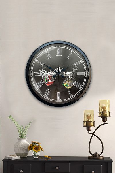 Kasva Concept 40 cm Black Metal Kitchen Wall Clock