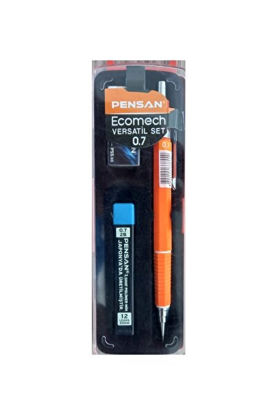 Pensan Ecomech Versatil Set 0.7-silgi-0.7 Uç-0.7 Versatil Kalem(SARI)