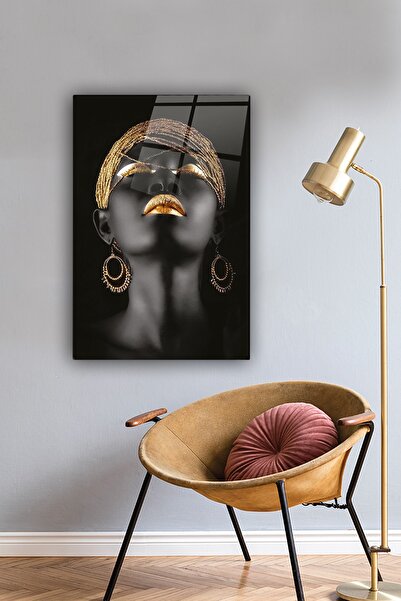 Decorita Cam Tablo Afrikalı Kadın 40cm X 60cm