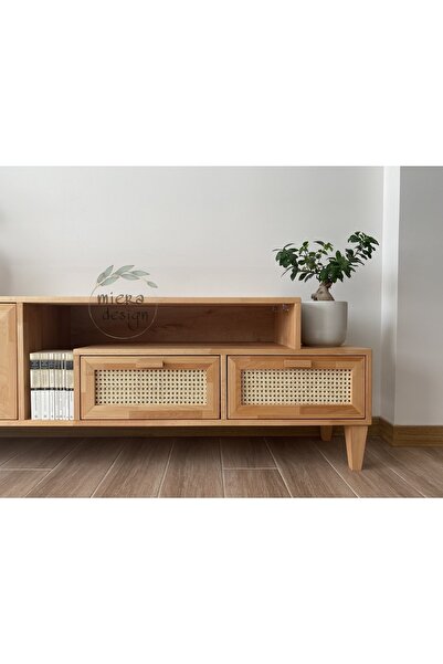 miera design Kayın Ahşap Masif Tv Ünitesi