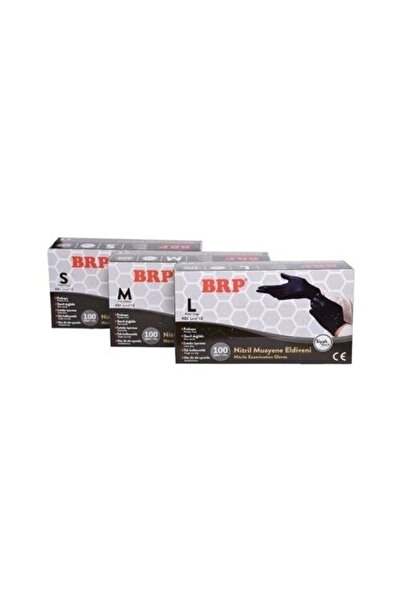 BRP Gloves Powder Free Black Nitrile S