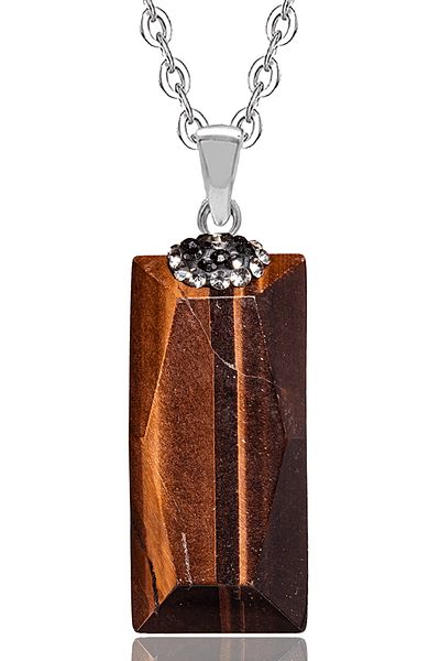 Tesbih Atölyesi Zircon Stone Certified Brown Necklace