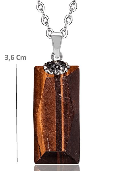 Tesbih Atölyesi Zircon Stone Certified Brown Necklace