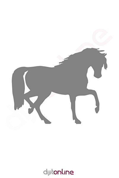 Dijitonline Horse Car Sticker Auto Sticker 25x20 Cm
