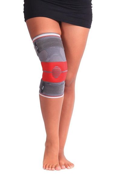 Case Kb-714 Knitted Knee Brace with Ligament and Patella Support Large