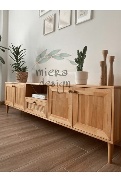 miera design Kayın Masif Tv Ünitesi.
