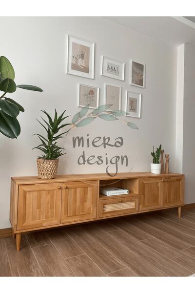 miera design Kayın Masif Tv Ünitesi.