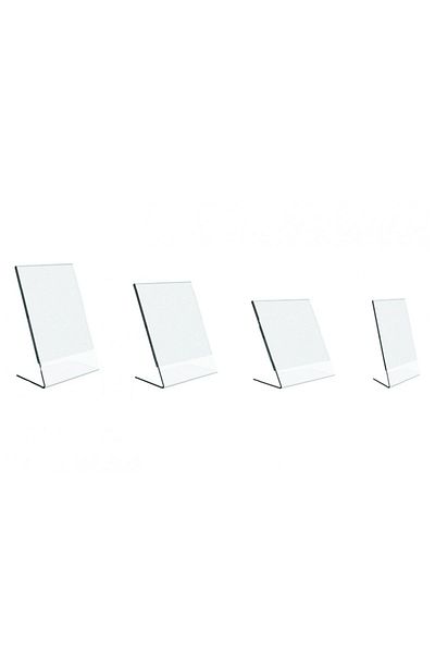soylu pleksi A3 L Type Vertical Foiling Brochure Holder Transparent Plexiglass - Pack of 5