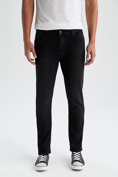 DeFacto Sergio Regular Fit - Tube Leg Jeans, Κανονική μέση